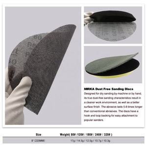 9inch 220mm chà nhám lưới giấy nhám chống chặn chà nhám màn hình đĩa Net cho đổ xô ủng hộ Pad đánh bóng vách thạch cao Gỗ Kim Loại - Product Image 3