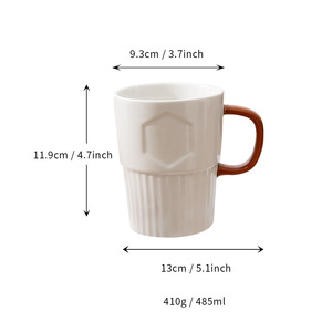 Mug en céramique sur mesure grande capacité avec poignée, cadeau pour hommes, couples, usage domestique - Product Image 4
