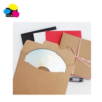 500 pièces Noir Blanc Rouge Artisanat Sac En Papier Kraft Cadeau CD Sacs Vintage Pour Carte Cadeau Papeterie Enveloppe