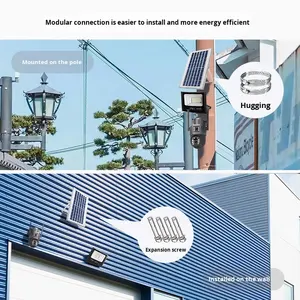 Cámara de seguridad al aire libre con energía solar Luz de calle Visión nocturna Nube IP65 Nominal H.265 Fuente de alimentación continua a través de <span class=keywords><strong>Internet</strong></span> No - Product Image 3