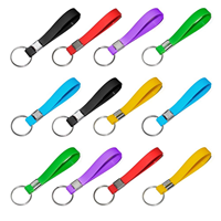Porte-clés en silicone personnalisé avec logo promotionnel, impression en relief