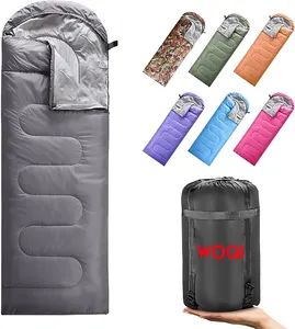 Sacos de dormir Woqi para adultos y niños290T Poliéster Tafetán Impermeable Camping Senderismo Saco de dormir