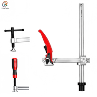 Pince en F robuste en acier traité thermiquement pour table de soudage, réglable 40-175 mm, manche en T, 300 mm max, manchon 16 mm 22 mm 28 mm, 2500 N