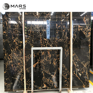 Atene Portoro Nero Nero di Marmo Con Oro/Oro Vena Pavimenti In Marmo Piastrelle di Rivestimento Della Parete Nero Lucido Piastrelle di Marmo - Product Image 4