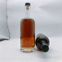 Botol Minuman Keras Kaca Bulat Premium Classic 700ml Warna Ombre/Gradient dengan Segel Gabus - Langsung dari Pabrik untuk Kemasan Vodka Tequila