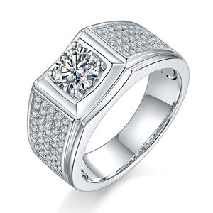 OEM ODM Jewelry Manufacturer Custom 925 Sterling Silver Moissanite <strong>Ring</strong> <strong>for</strong> <strong>Men</strong> - Product Image 1