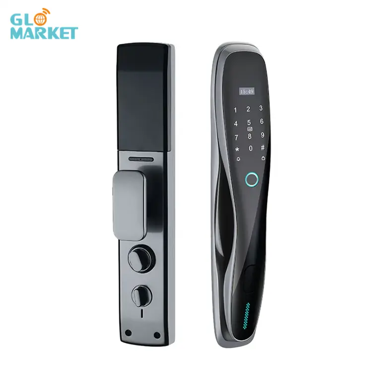 Glomarket Smart Digital Fingerprint Lock Fechadura Biométrica Automática Wifi Tuya App Controle Home Security Door Lock