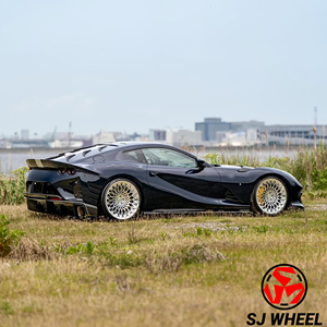 Jantes monobloc SJ Wheels chromées polies, forgées en alliage 6061-T6, design en maille, <span class=keywords><strong>18</strong></span>, 19, 20, 21 <span class=keywords><strong>pouces</strong></span>, 5x120/112/114.3 pour Ferrari Porsche - Product Image 6