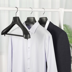 Lindon bán buôn không có vết sưng vai rộng màu đen áo nhựa móc áo với không trượt quần thanh - Product Image 5