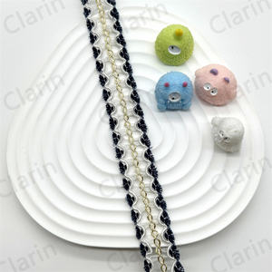 Cinta de Seda de 1.5 cm con Hilo Dorado, Diseño de Horóscopo y Rayas, de una Sola Cara, 100% Poliéster para Ropa y Textiles del Hogar - Product Image 4