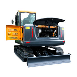 Excavadora pequeña usada Hyundai HX80G de 7,68 toneladas Excavadora hidráulica compacta sobre orugas máquina de segunda mano - Product Image 1