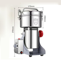Moulin à grains électrique vertical multifonction en acier inoxydable pour épices, café, maïs, soja, arachides – Machine à moudre et broyer