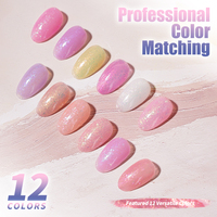 RS Nail 2026 Sampel Gratis Rubber Base Private Label 2 in 1 Hema Free Rubber Base Coat Gel Polish untuk Kuku Base Gel Coat