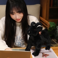 Nouveau Super doux Simulation blanc peluche mouton câlin noir montagne mouton peluche Animal réaliste mouton jouets en peluche enfant cadeau