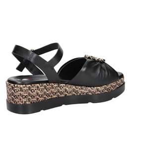 Sandalo con Zeppa Space Moda da Donna Nero 50252-E5 Stile Platform per l'Estate - Product Image 5