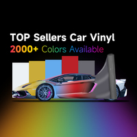 Film vinyle noir satiné pour voiture, haute brillance, haute élasticité, faible adhérence, 0,15 mm