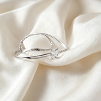 Bracelet à breloques double couche en argent sterling S925, zirconium blanc carré simple, plaqué or 18 carats, bijou cadeau pour fête