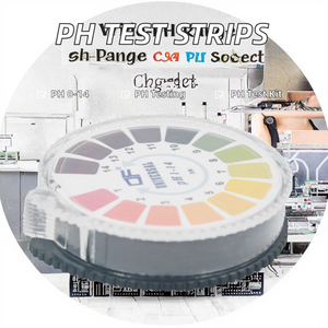 Tiras Reactivas de pH Universales, Rango 0-14, 80x5mm, para Análisis de Agua, Cosméticos, Jugos y Orina, Caja de 25 Paquetes - Product Image 3