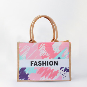 Fábrica fabricante personalizado natural jutetote saco serapilheira cânhamo eco-friendly sacola reutilizável OEKO-TEX - Product Image 3