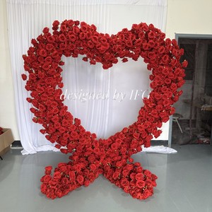 IFG 7 x7ft rosa rossa <span class=keywords><strong>cuore</strong></span> arco floreale tema di nozze sfondo per eventi - Product Image 2