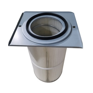 Chất lượng cao mạ kẽm nắp vuông <span class=keywords><strong>HEPA</strong></span> xếp li Polyester Bộ lọc không khí <span class=keywords><strong>Cartridge</strong></span> công nghiệp mặt bích cung cấp cao cấp phần tử Lọc - Product Image 2