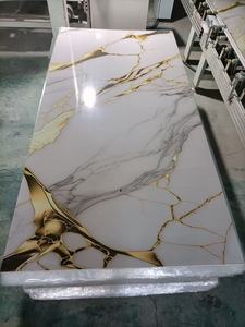 Panneau mural en marbre PVC UV à impression haute définition étanche en relief 3D pour feuille de décoration intérieure - Product Image 5