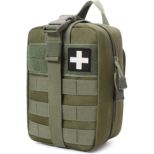 Trousse de premiers secours recommandée par les médecins, pochette médicale en nylon souple détachable, sac d'urgence robuste en polyester à porter à la main - Product Image 1