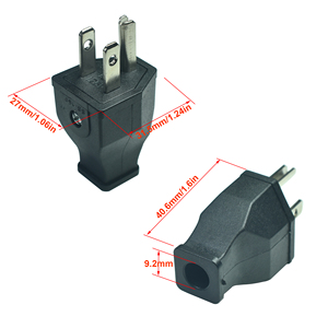 NEMA 5-15P Электрический сменный штекер, удлинитель, концы, 125 В, 15А, 2-полюсный 3-проводной прямой штекер, 3 контакта, съемный штекер - Product Image 6