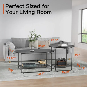 Cross-border best-selling coffee <b>table</b> for living room, home use, <b>small</b> apartment, modern minimalist sofa coffee <b>table</b>, light - Product Image 4