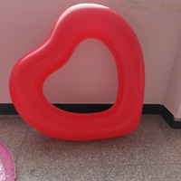Bouée de piscine gonflable en forme de cœur en PVC pour couples, flotteur romantique pour adultes, idéal pour la plage et les fêtes estivales