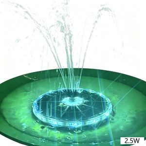 Solar Powered Floating Water Fountain 2.5W LED Light Garden Pond Decorative Feature Outdoor Courtyard Bird Bath - Product Image 1
