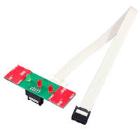 Konektor IDC 2.54MM Kustom, Adaptor PCB LED, Catu Daya, Kabel Pita Datar Abu-abu, Aksesori
