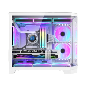 JNP Fabricante Computador M-atx Argb Fãs Jogo Gamer Fonte De Alimentação Fan Water Cooling System Gabinete Pc Case Gaming para PC - Product Image 3