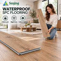 Wasserdichter SPC-Bodenbelag 5mm 6mm 7mm 8mm Klicksystem Starrer Vinyl-Plankenbelag für Gewerbeprojekte