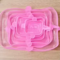 Couvre-aliments rectangulaires en silicone écologiques LEDUN, alternative réutilisable au film plastique