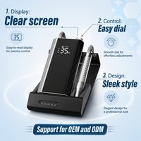 Machine à ongles électrique professionnelle 35000 tr/min, rechargeable sans fil, avec station de charge de bureau pour salon et studio