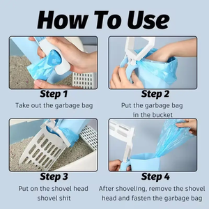 Pelle à litière 2-en-1 grande capacité pour chats et chiens, pelle à déjections durable en plastique pour litière profonde et l'élimination des déchets d'animaux - Product Image 6