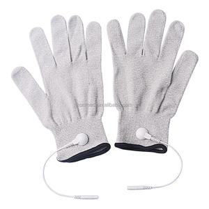 Guanti Conduttivi <span class=keywords><strong>TENS</strong></span> Durevoli in Fibra d'Argento e Nylon per Massaggiatore Manuale Fisioterapico Approvato CE/510k di Konmed Medical - Product Image 1