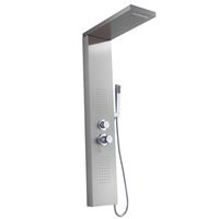 Colonne de douche en acier inoxydable SUS304 et ensemble d'accessoires de salle de bain pour hôtels et salles de bain comprenant des toilettes et une colonne de douche