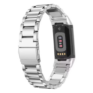 Bracelet de remplacement en acier inoxydable de <span class=keywords><strong>luxe</strong></span> pour hommes et femmes pour <span class=keywords><strong>Fitbit</strong></span> Charge 5 4 3 Smart Band - Product Image 5