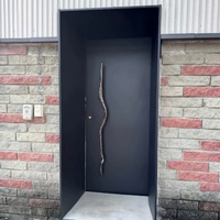 Poignée de porte en laiton massif, forme biomimétique de branche, pour hôtels de luxe, restaurants, grandes portes en bois, poignée de traction robuste