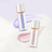 Fard à paupières liquide OEM, marque privée, maquillage pour les yeux, paillettes roses, fard à paupières liquide scintillant
