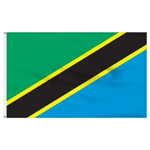 Flagnshow 90x150 cm Drapeau tanzanien de sérigraphie en polyester imperméable - Product Image 3