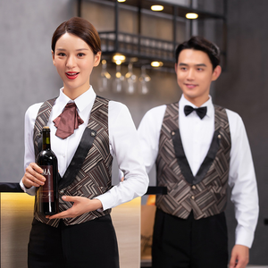 <span class=keywords><strong>Chaleco</strong></span> de Algodón Antiestático Unisex FUYI, Uniforme de Trabajo para Camareros de Restaurantes Occidentales, KTV, Hoteles, Bares y Discotecas - Product Image 3