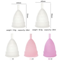 Copas menstruales de silicona OEM/ODM fáciles de limpiar para mujeres durante su ciclo menstrual