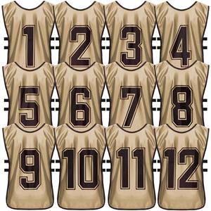 Omkeerbaar Genummerd Voetbalteam Oefenvesten Volwassen Kinderen Centen Met Riem Polyester Materiaal Voor Scrimmage Training - Product Image 1