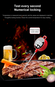 Accessoires de cuisine Thermomètre alimentaire numérique Lecture instantanée avec grand écran LCD rétroéclairé pour viande Barbecue Grill Steak Lait - Product Image 5