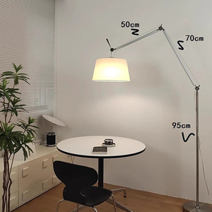 Công Nghiệp Sắt Vải Kim Loại Tối Giản Trang Trí Bàn Cạnh Giường Ngủ Đèn Dài Đu Cánh Tay LED Gấp Bàn Đèn - Product Image 6