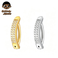 Piercing de nombril à double rangée de pierres en zircone, bijoux pour femmes