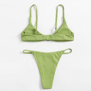 Maillot de bain deux pièces à personnaliser, Sexy, rainuré, Sexy, pour les femmes, vêtements de plage, - Product Image 3